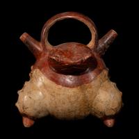 A Calima Terracotta Toad Effigy Alcarraza
