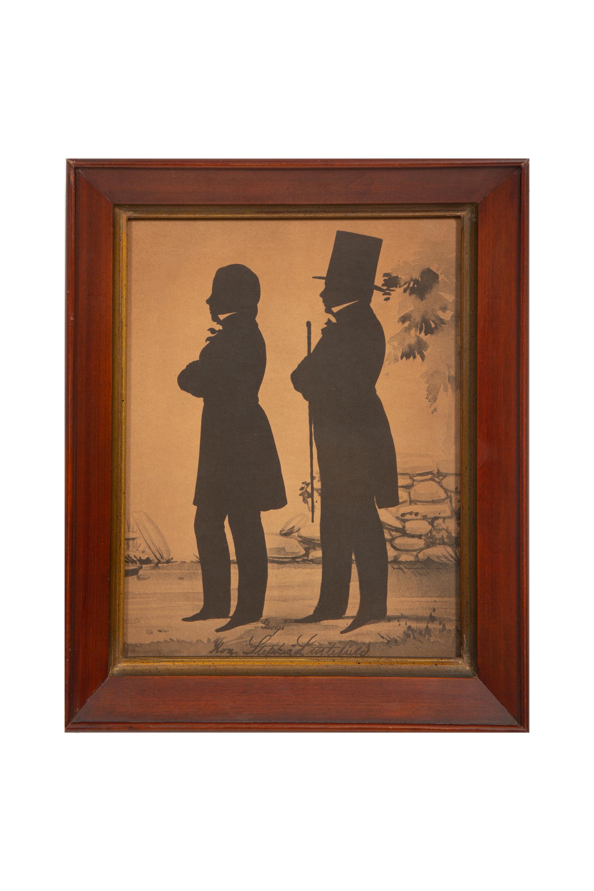 An Assemblage of Framed Paper Silhouettes Featuring 3 Beatrix Sherman Works