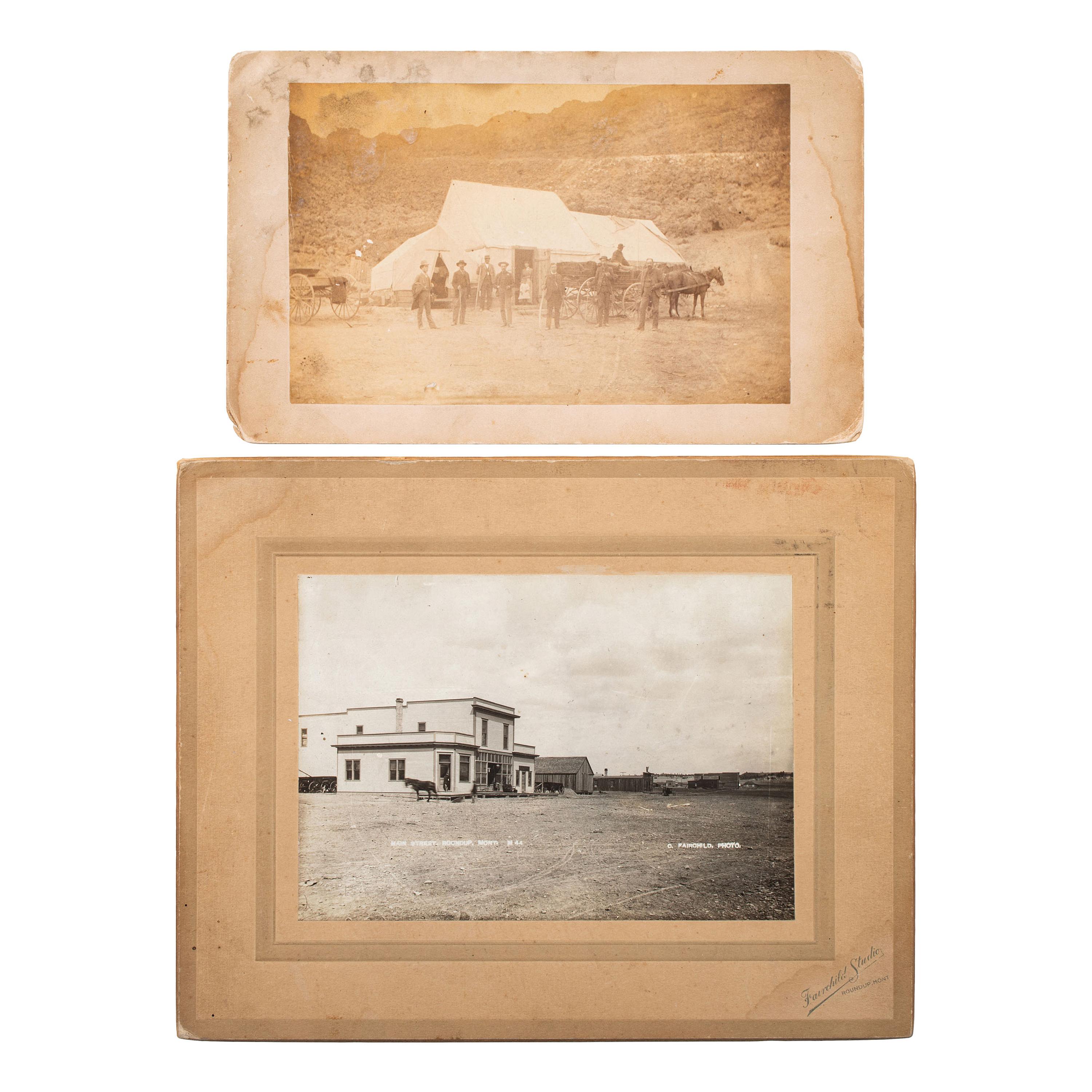 [WESTERN AMERICANA]. A group of stereoviews, albumens, and silver gelatin photographs taken in North Dakota, South Dakota, Montana, Wyoming, and Utah, with Mormon interest, comprising: