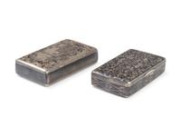 Two Russian Niello Silver Snuff Boxes