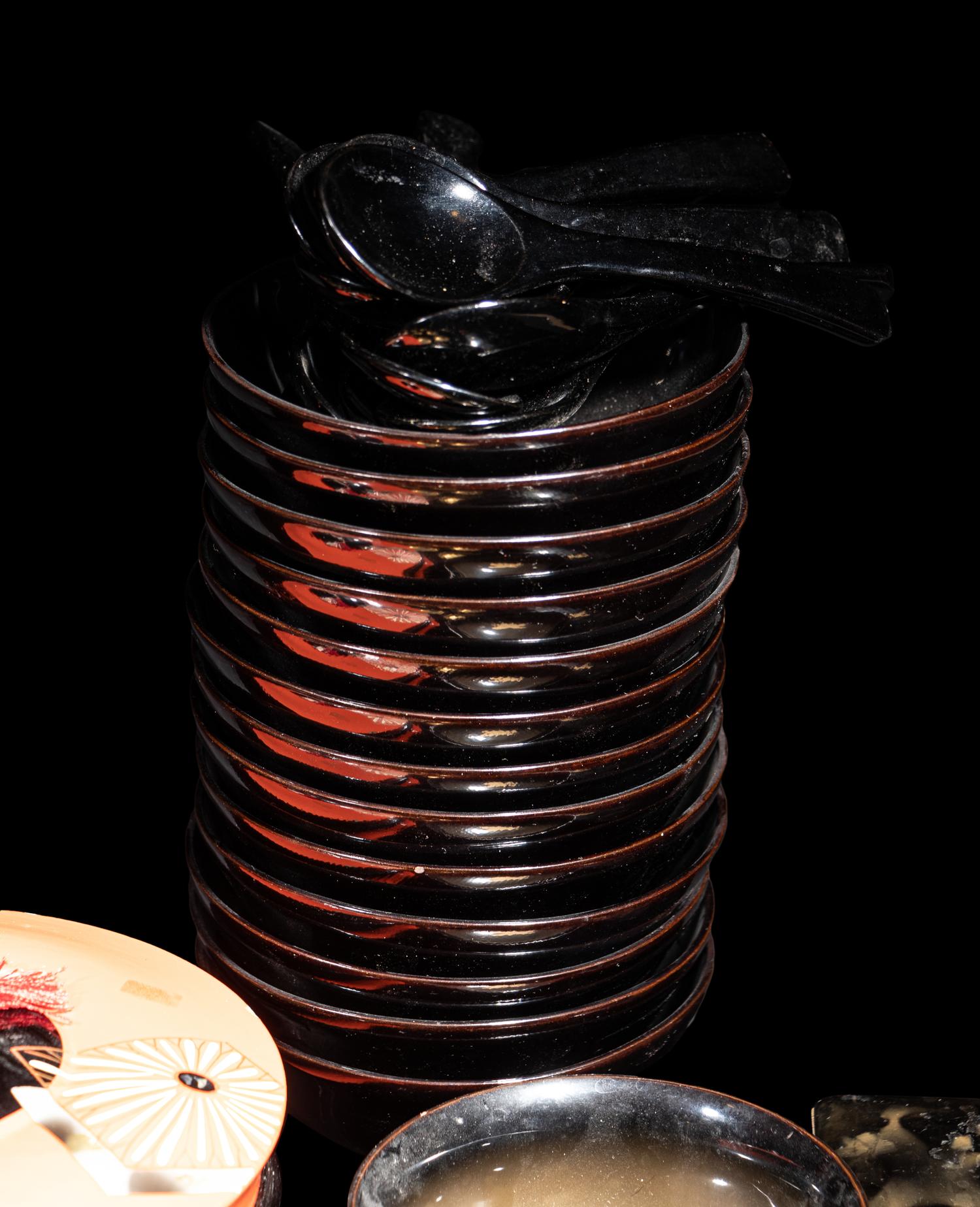 A Large Collection of Japanese Lacquer Wares