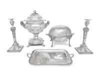 Five English Silver-Plate Articles