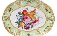 Three Coalport Green-Ground Porcelain Serving Dishes