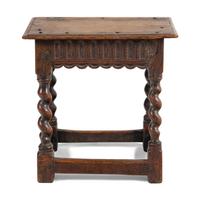 An English Oak Joined Stool
