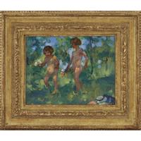 MARTHA WALTER (AMERICAN 1875–1976) "CHILDREN IN THE GARDEN"