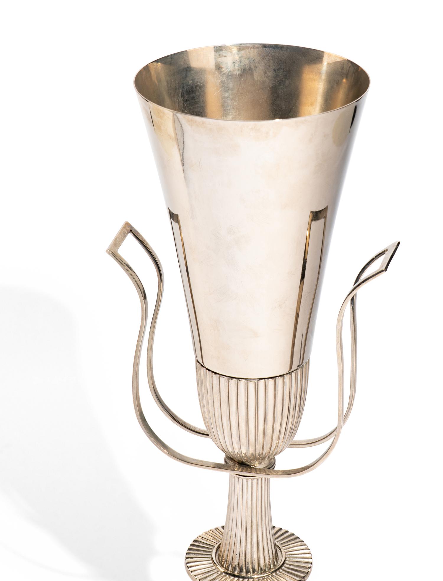 Urn-Shaped Table Lamp for Lightolier's Heritage Silver, c. 1940