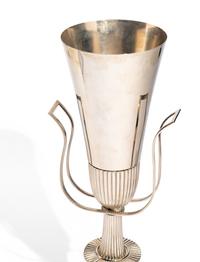 Urn-Shaped Table Lamp for Lightolier's Heritage Silver, c. 1940