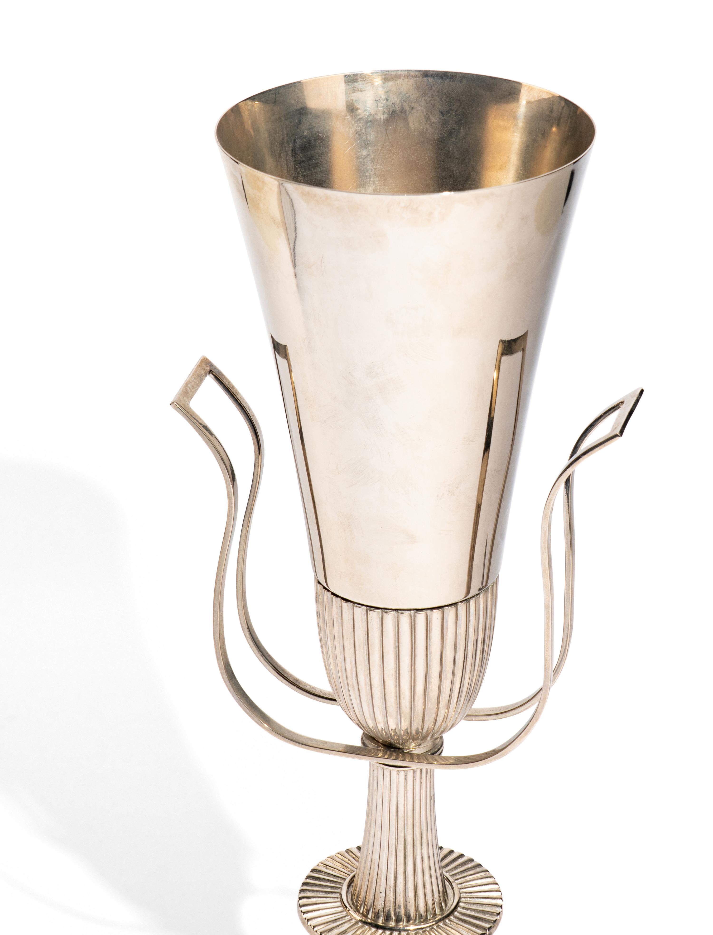 Urn-Shaped Table Lamp for Lightolier's Heritage Silver, c. 1940
