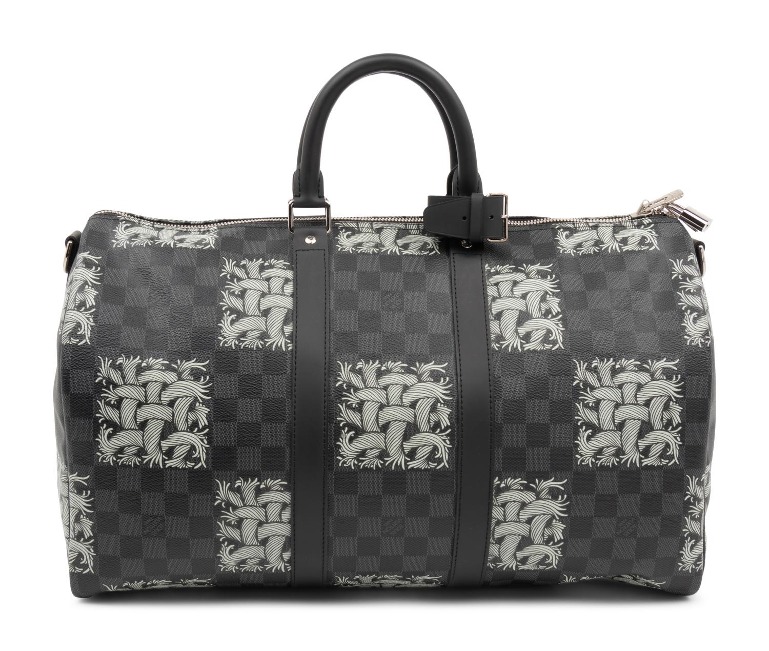 Louis Vuitton Limited Edition Keepall Bandoulière 45 in Damier Graphite, Rope, Christopher Nemeth, Fall Winter 2015-2016