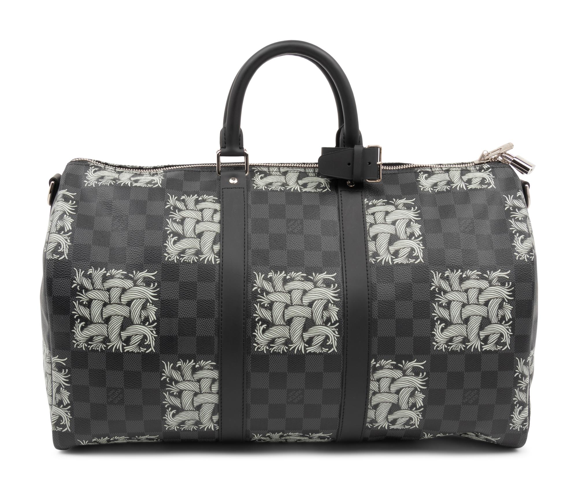 Louis Vuitton Limited Edition Keepall Bandoulière 45 in Damier Graphite, Rope, Christopher Nemeth, Fall Winter 2015-2016