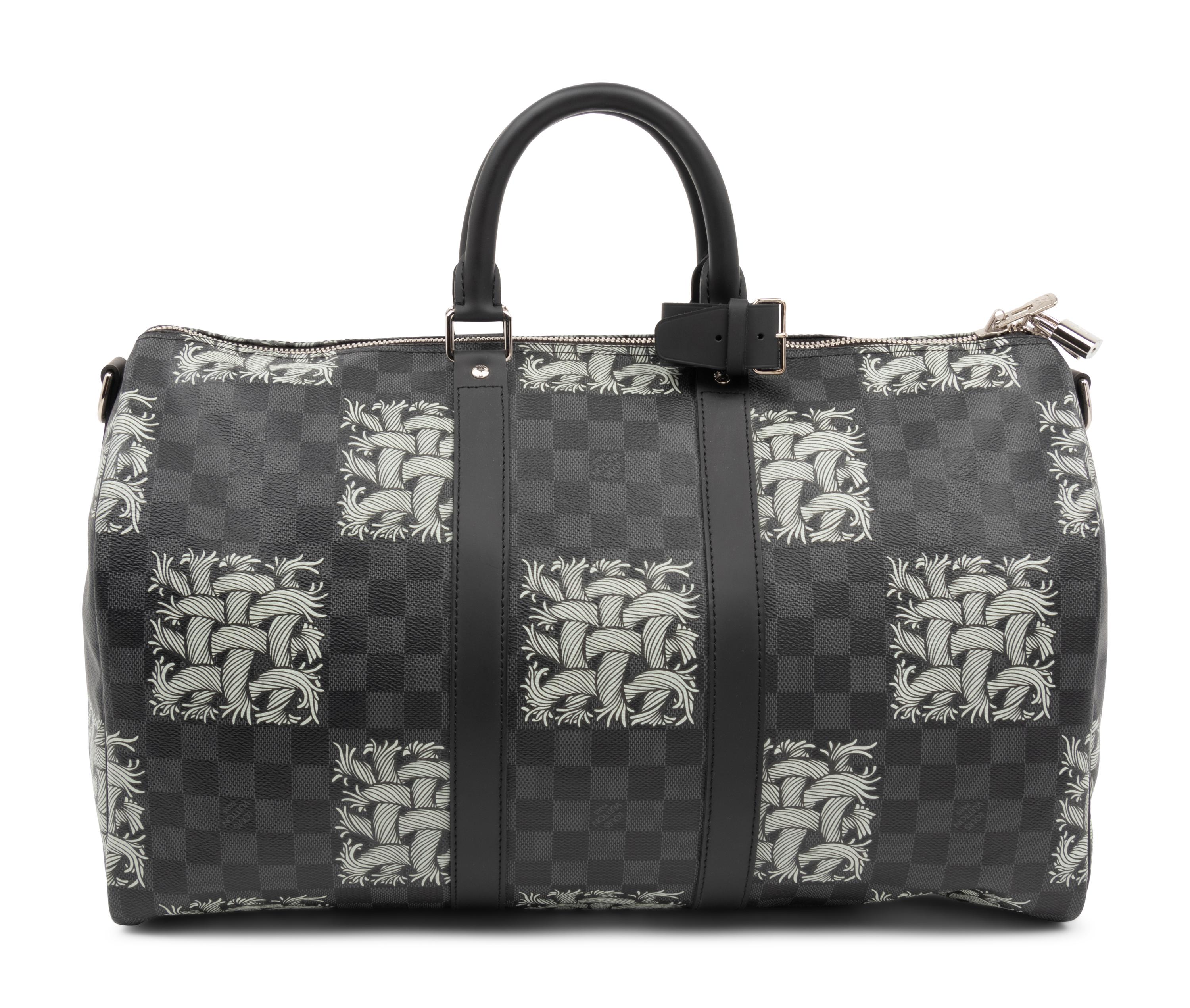 Louis Vuitton Limited Edition Keepall Bandoulière 45 in Damier Graphite, Rope, Christopher Nemeth, Fall Winter 2015-2016