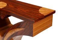 A Pair of Art Deco Style Various Woods Console Tables