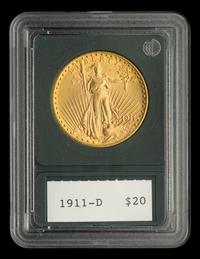 A United States 1911-D St. Gaudens $20 Gold Coin