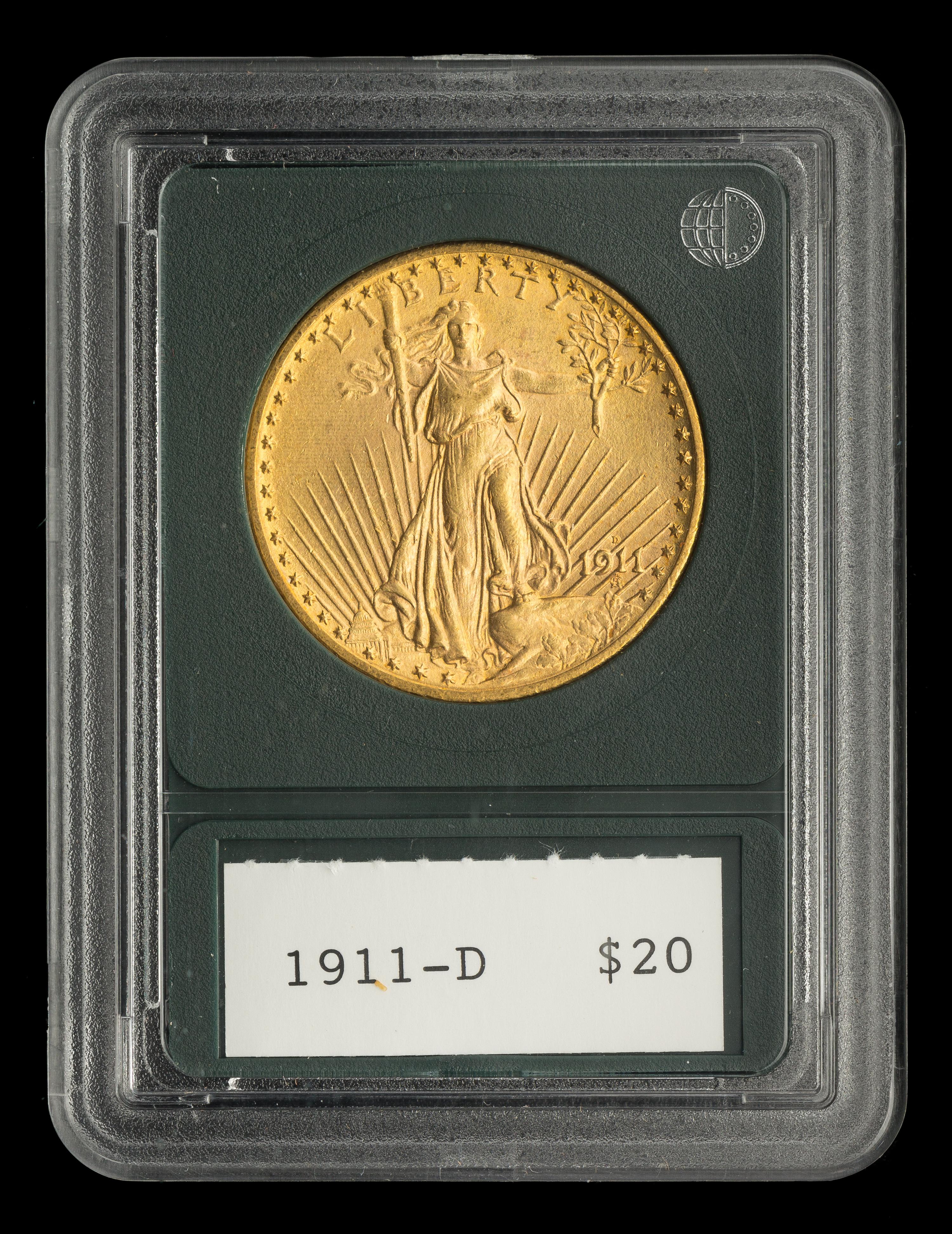 A United States 1911-D St. Gaudens $20 Gold Coin
