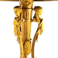 A Pair of Neoclassical Style Gilt Bronze and Marble Occasional Tables