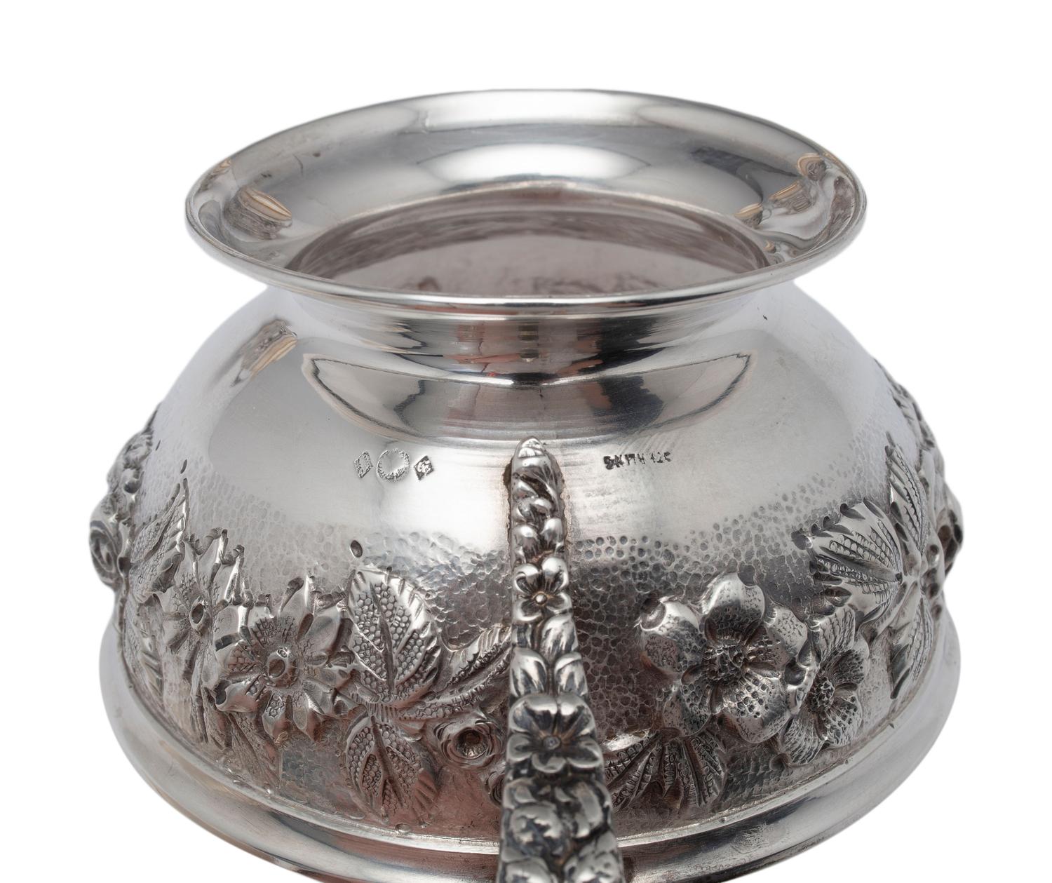 Thirteen American Repousse Silver Bouillon Holders