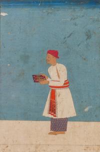 An Indian Gouache Painting Height overall 15 1/4 x width 11 1/4 inches.