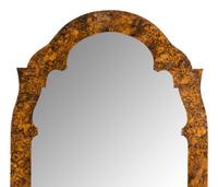 An English Burl Walnut Mirror