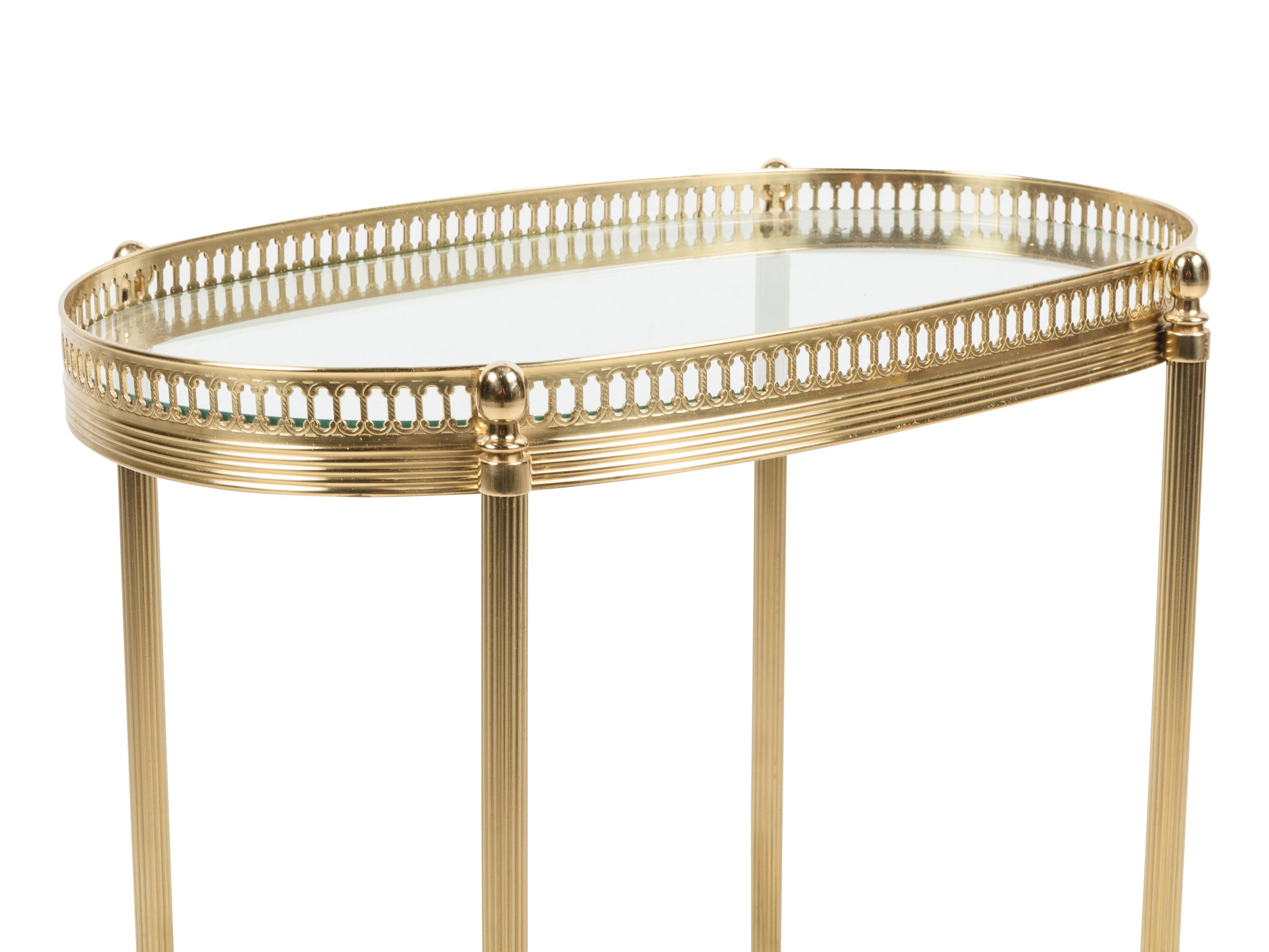 Am Empire Style Gilt Metal Side Table