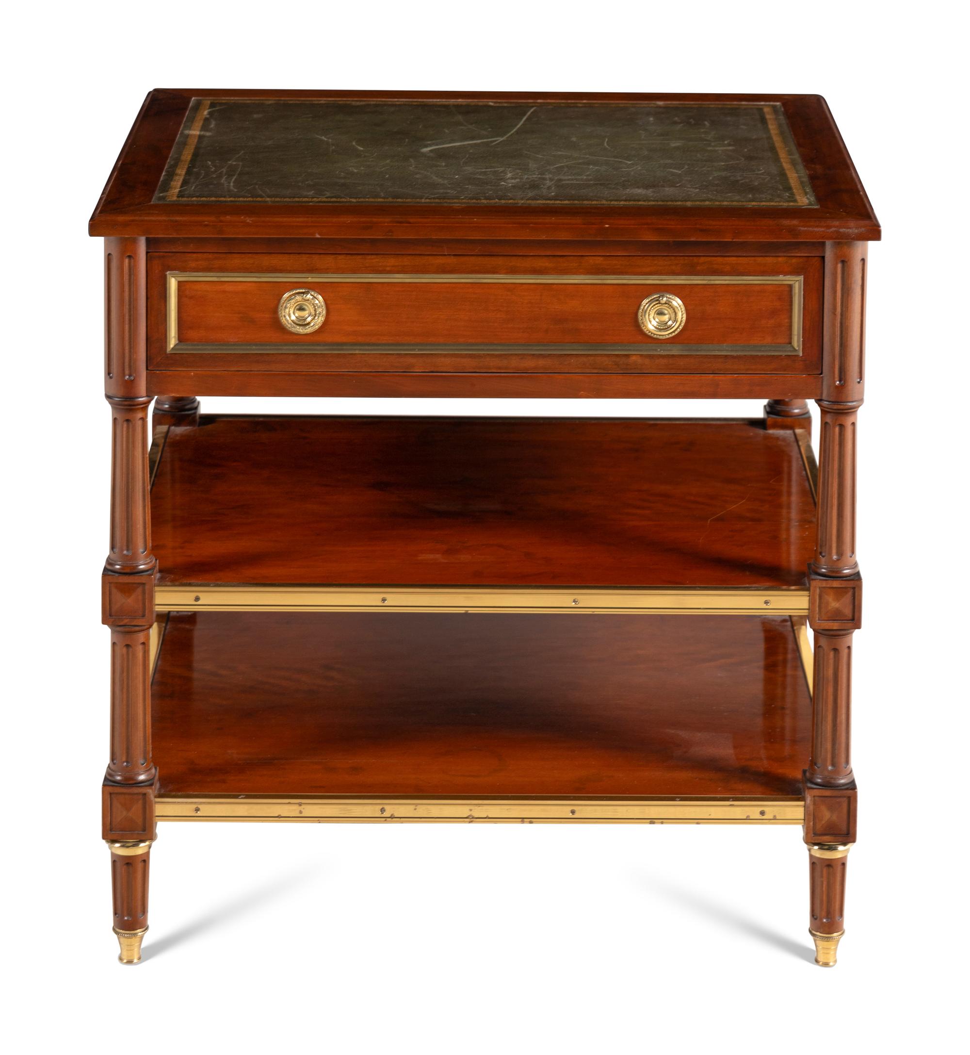 A Louis XVI Style Two-Tier Side Table