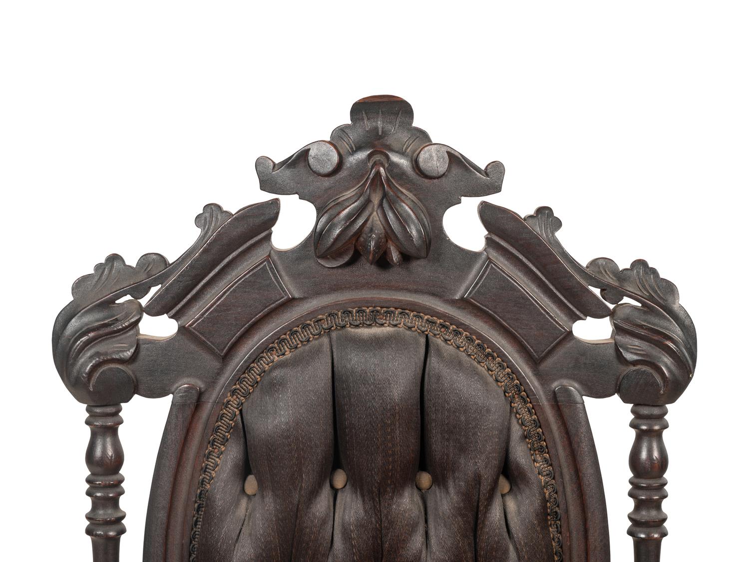 An American Renaissance Revival Walnut Side Chair
