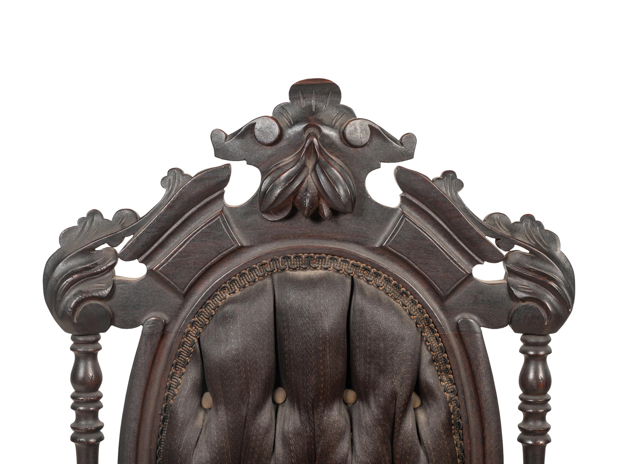 An American Renaissance Revival Walnut Side Chair