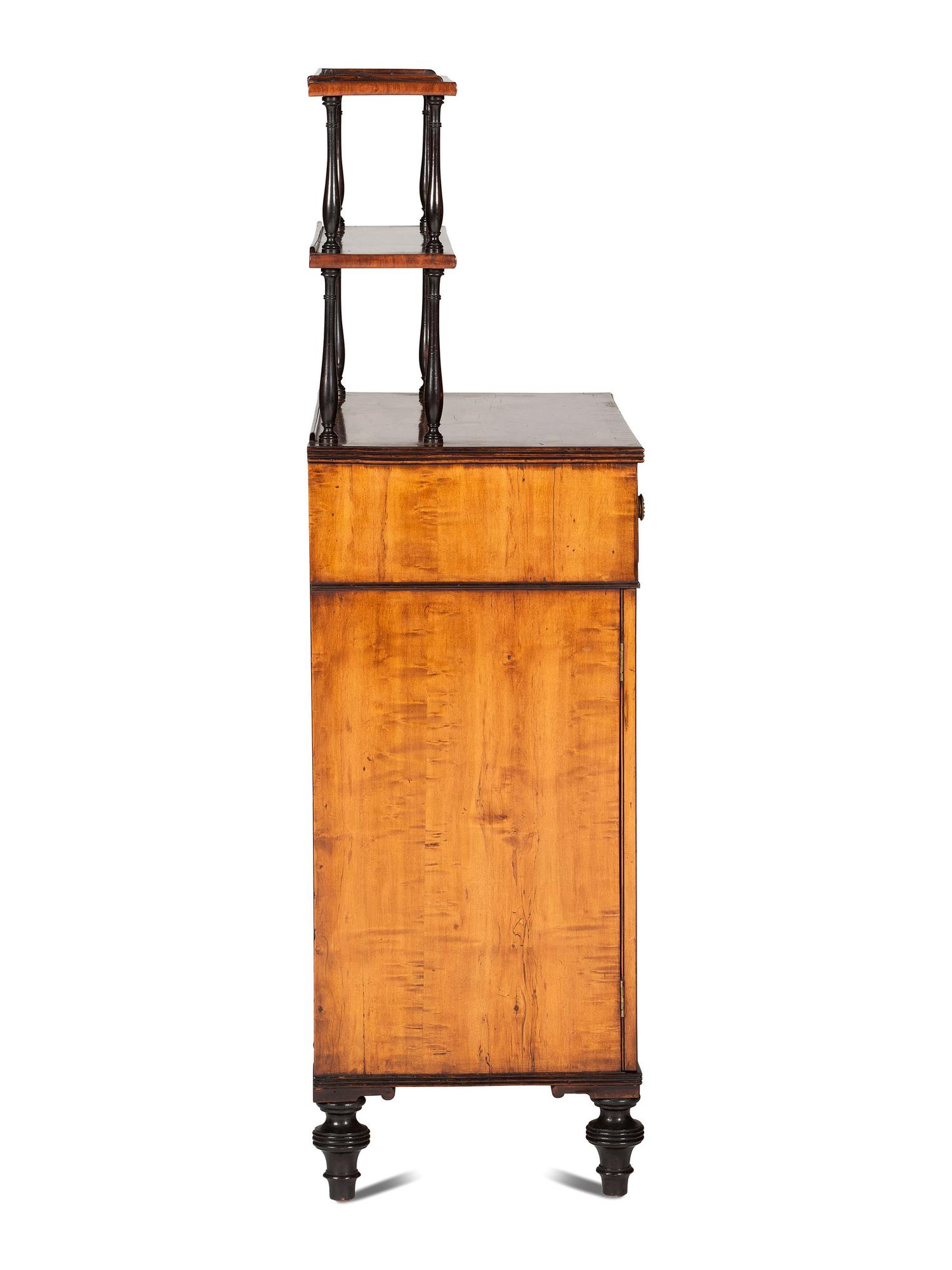 A Regency Satinwood and Mahogany Chiffonier