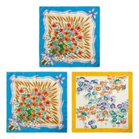 Three Gucci Silk Scarves, 1970-80s
