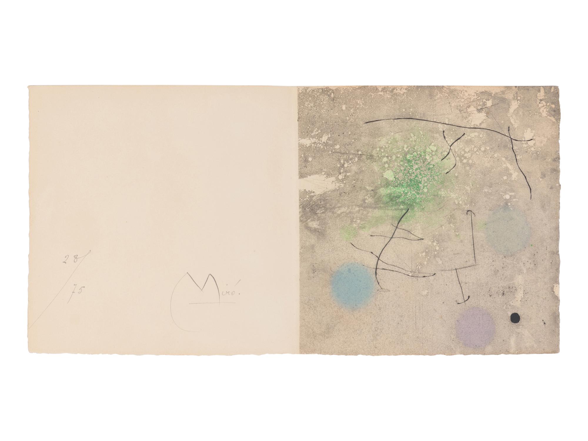 [ARTIST BOOK]. MIRÓ, Joan (1893-1983). -- TAILLANDIER, Yvon (1926-2018). Creation Miró 1961 . Barcelona: Editorial RM, 1962.