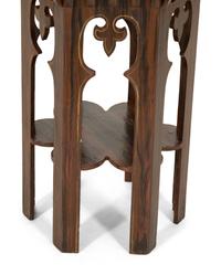 A Grain-Painted and Parcel Gilt Moorish Style Pedestal Table