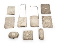 A Group of Silver Card Cases and Coin Purses