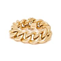 YELLOW GOLD HOLLOW CURB LINK BRACELET