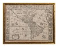 BLAEU, Willem (1571-1638) -- BLAEU, Jan (1596-1673). Americae nova Tabula . [Amsterdam, ca 1635 or later].