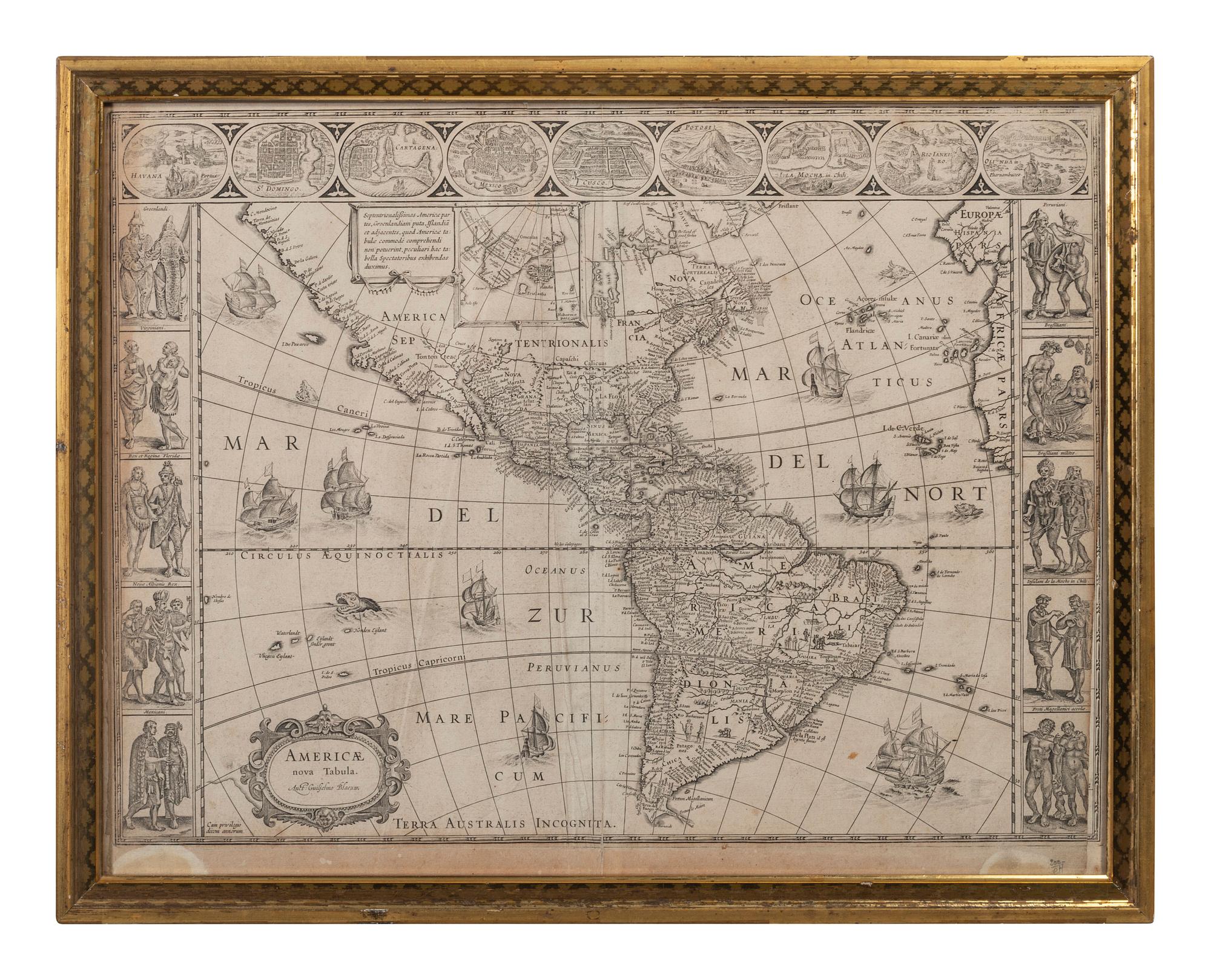 BLAEU, Willem (1571-1638) -- BLAEU, Jan (1596-1673). Americae nova Tabula . [Amsterdam, ca 1635 or later].