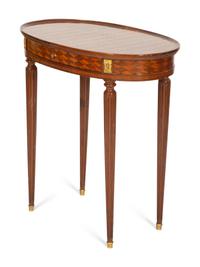 A Louis XVI Style Parquetry Side Table