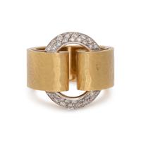 BICOLOR GOLD AND DIAMOND RING