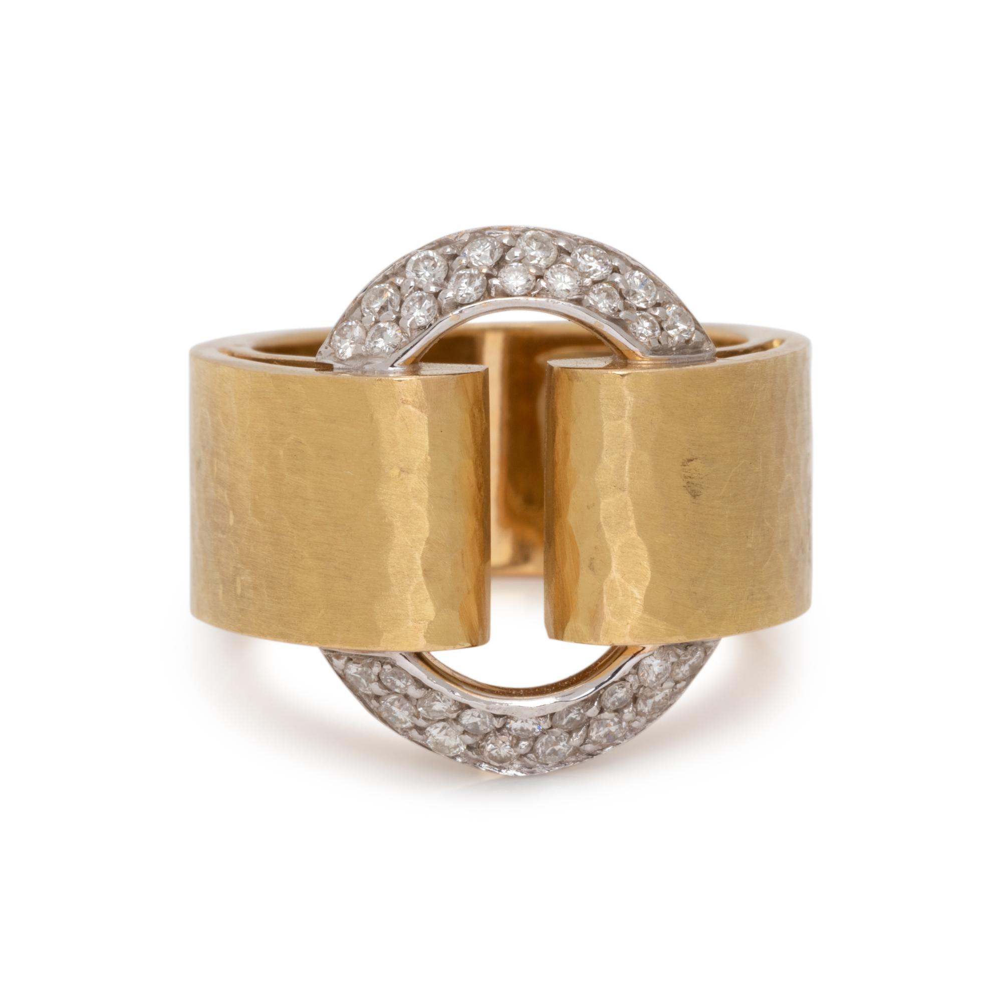BICOLOR GOLD AND DIAMOND RING