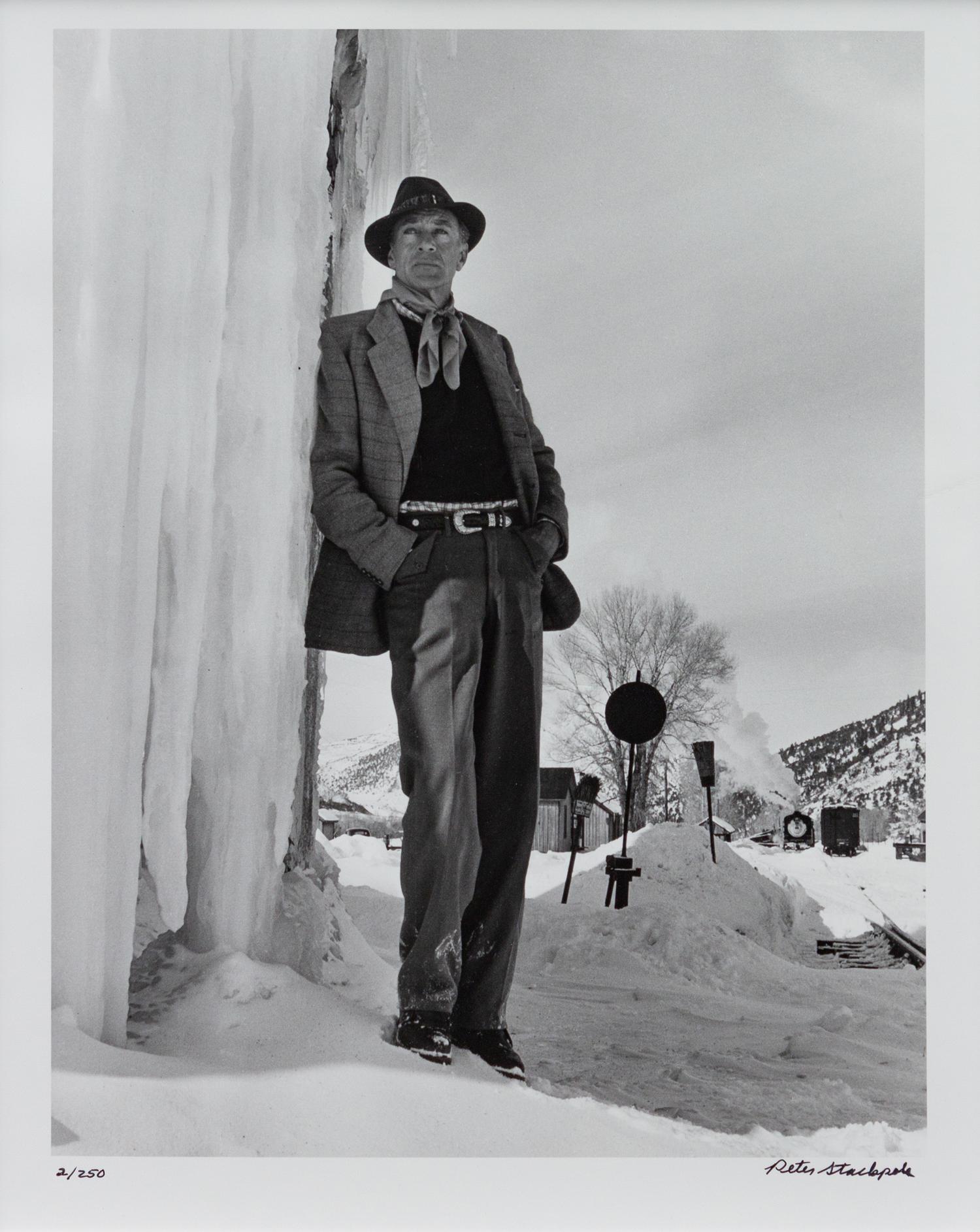 A pair of photographs ( Errol Flynn on Yacht , 1941 (printed later); Gary Cooper in Aspen , 1949 (printed later))
