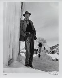 A pair of photographs ( Errol Flynn on Yacht , 1941 (printed later); Gary Cooper in Aspen , 1949 (printed later))