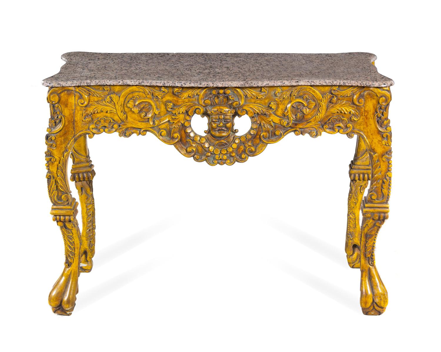 A Continental Painted Console Table