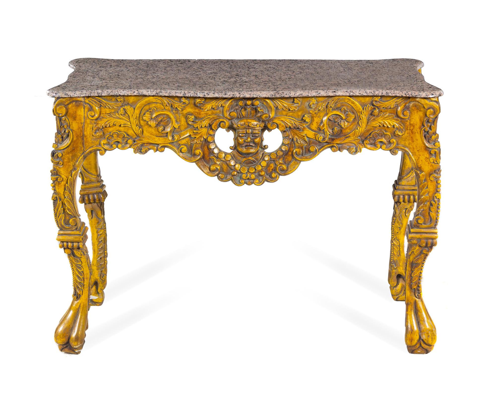 A Continental Painted Console Table