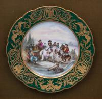 A Sèvres Style Porcelain Cabinet Plate