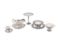 An American Silver and Porcelain-Lined Dessert Service