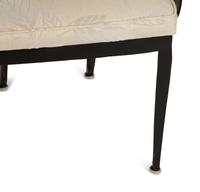 A Pair of Black Painted Metal Armchairs