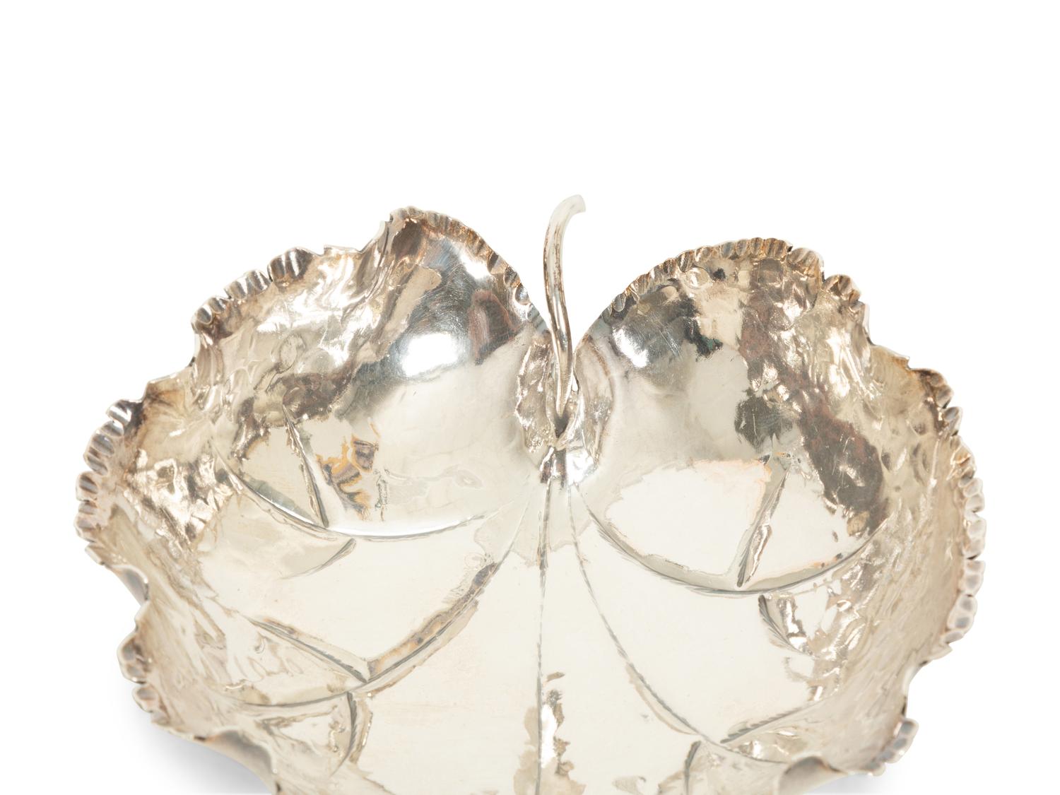 Two Buccellatti Silver Leaf-Form Bowls