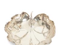 Two Buccellatti Silver Leaf-Form Bowls