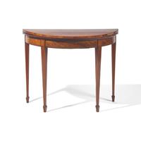 A George III Inlaid Mahogany Game Table