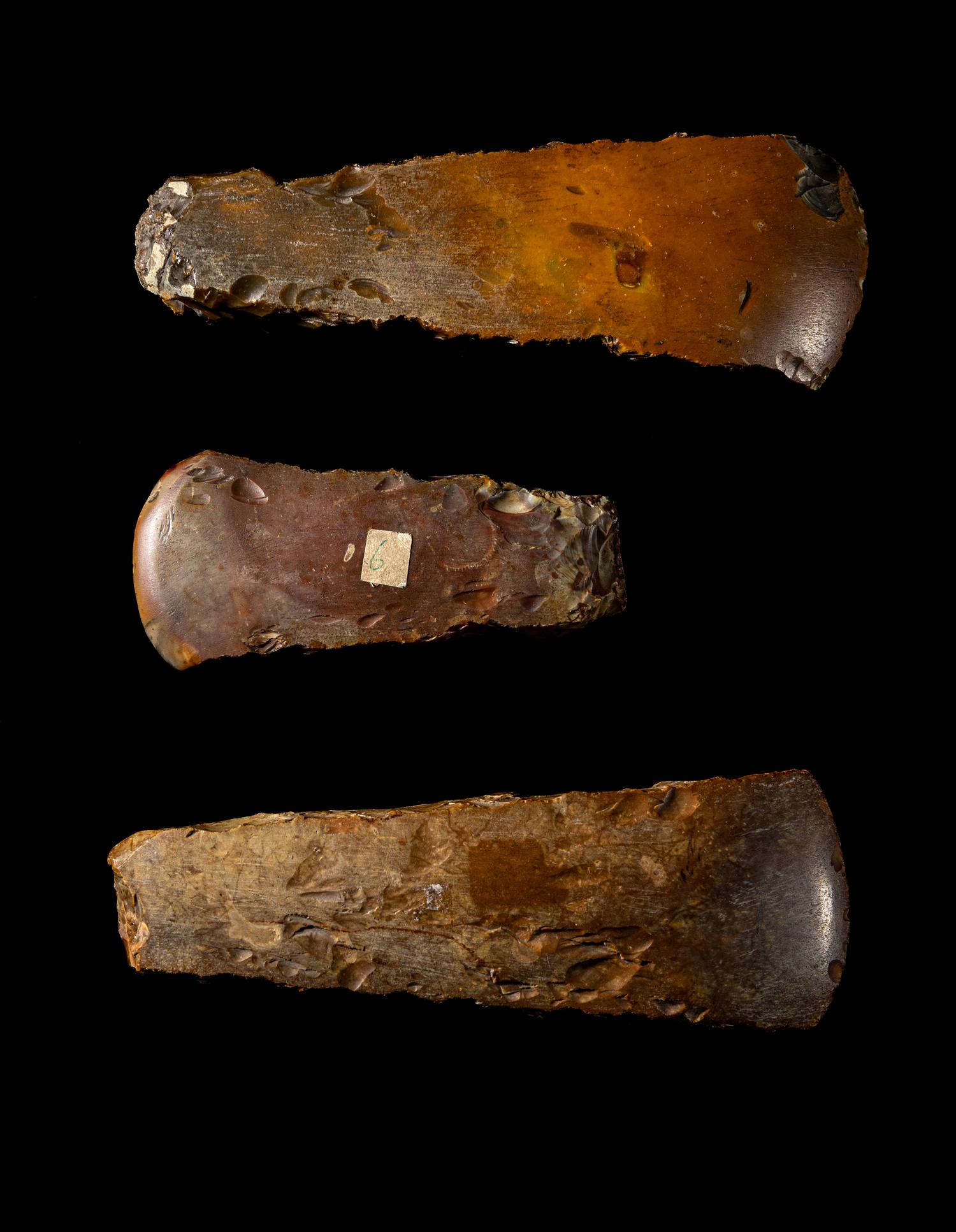 Three Neolithic Flint Thick-Butted Axes