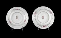 A Pair of Chinese Famille Rose 'Millefleur' Plates