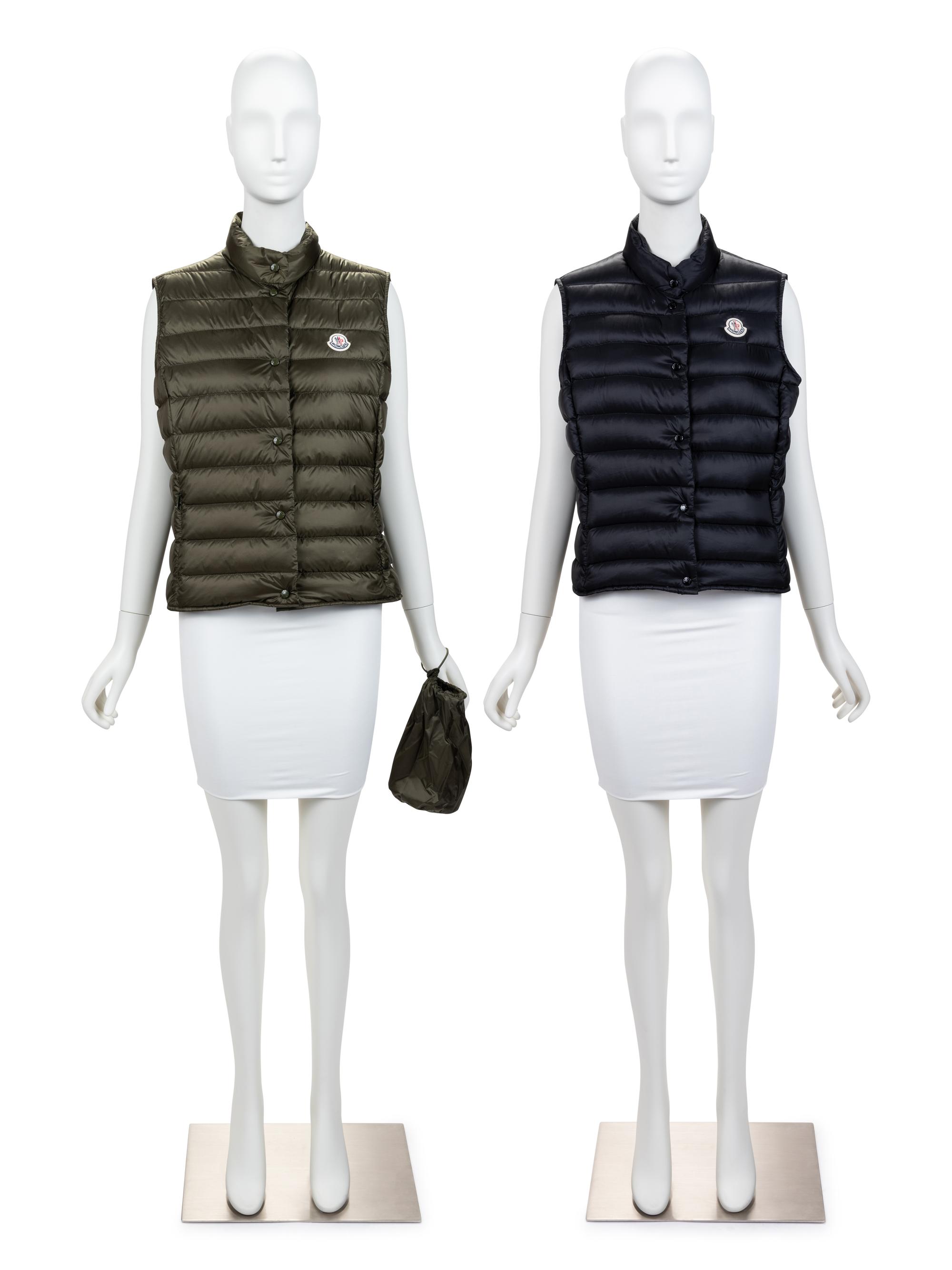 Two Moncler Sleeveless Vest Puffer